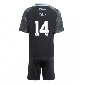 Aston Villa Pau Torres #14 Bortaställ Barn 2025-26 Kortärmad (+ Korta byxor)